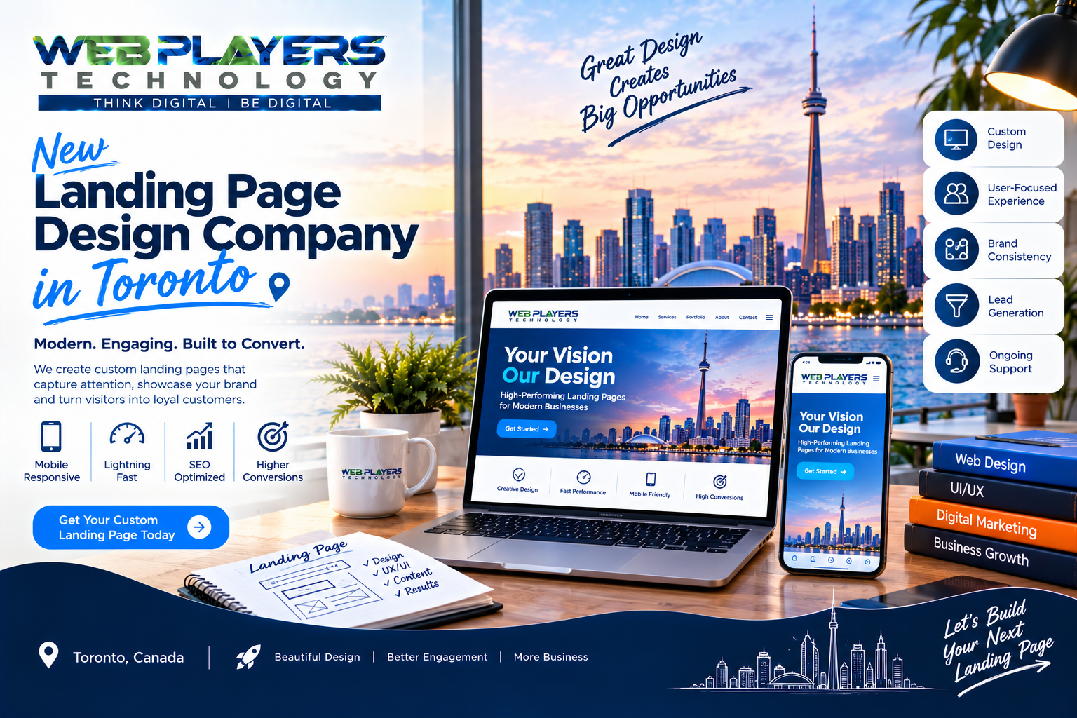 Best Landing Page Design Company in Toronto for High-Converting Business Websites and Lead Generation